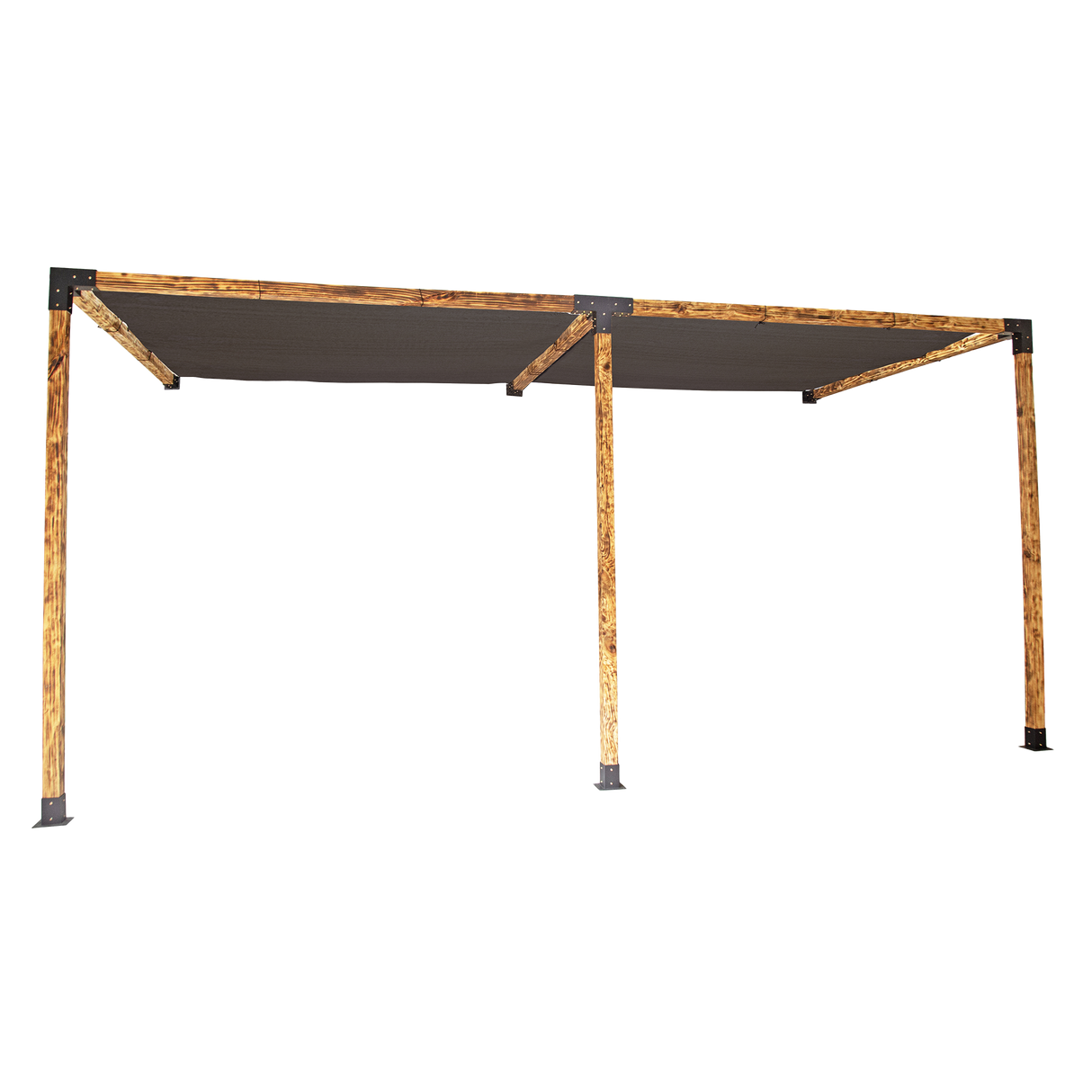 Roof Pergola Gazebo Shed Matte Black Steel Brackets and Black Screens DIY Kits