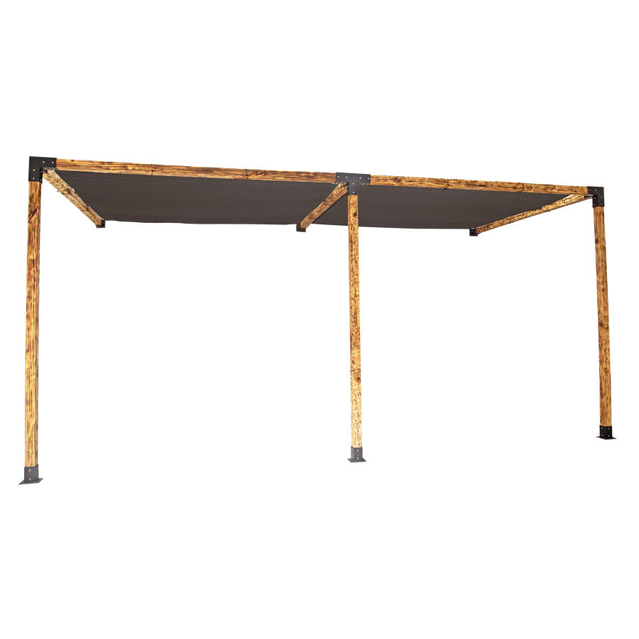 Roof Pergola Gazebo Shed Matte Black Steel Brackets and Black Screens DIY Kits