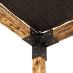 Roof Pergola Gazebo Shed Matte Black Steel Brackets and Black Screens DIY Kits