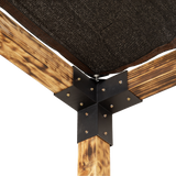 Roof Pergola Gazebo Shed Matte Black Steel Brackets and Black Screens DIY Kits - Rear View