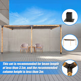 Roof Pergola Gazebo Shed Matte Black Steel Brackets and Black Screens DIY Kits