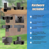 Roof Pergola Gazebo Shed Matte Black Steel Brackets and Coffee Screens DIY Kits - Extra Image