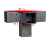 Roof Pergola Gazebo Shed Matte Black Steel Brackets and Coffee Screens DIY Kits - Extra Image