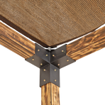 Roof Pergola Gazebo Shed Matte Black Steel Brackets and Coffee Screens DIY Kits