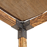 Roof Pergola Gazebo Shed Matte Black Steel Brackets and Coffee Screens DIY Kits - Side View
