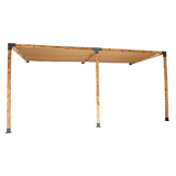 Roof Pergola Gazebo Shed Matte Black Steel Brackets and Coffee Screens DIY Kits - Top-Down View