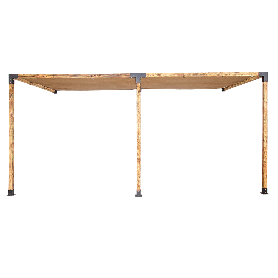 Roof Pergola Gazebo Shed Matte Black Steel Brackets and Coffee Screens DIY Kits