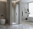 40mm Adjustable Contemporary Wall to Wall Black Sliding Shower Screen 116-120cm