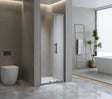 40mm Adjustable Contemporary Wall to Wall Black Sliding Shower Screen 116-120cm