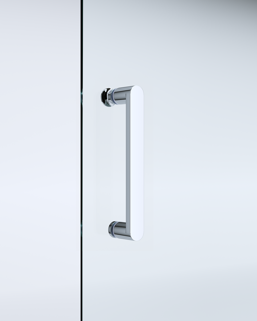40mm Adjustable Contemporary Wall to Wall Chrome Sliding Shower Screen - 116-120cm
