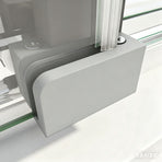 40mm Adjustable Contemporary Corner Sliding Chrome Shower Screen 116x80cm