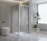 40mm Adjustable Contemporary Corner Sliding Chrome Shower Screen 90x92cm