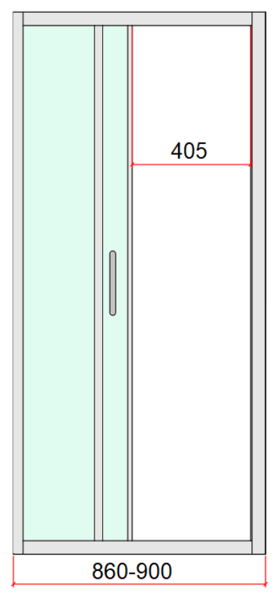 40mm Adjustable Contemporary Corner Sliding Chrome Shower Screen 90x92cm