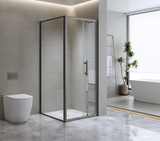40mm Adjustable Contemporary Corner Sliding Chrome Shower Screen 86x80cm