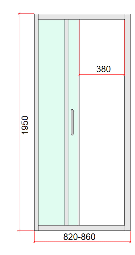 40mm Adjustable Contemporary Corner Sliding Black Shower Screen 86x101cm