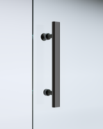 Adjustable 900x900mm Double Sliding Door Glass Shower Screen in Black