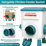 Chicken Feeder Water Food Treadle Poultry Feeding 12KG Large Capacity 11L