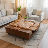 1500 Piece Rotating Wooden Jigsaw Puzzle Table 6 Drawers Board - Front View