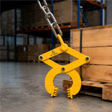 Steel Single Scissor Pallet Puller Clamp 1 Ton Capacity Pallet Grabber - Side View