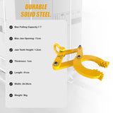 Steel Single Scissor Pallet Puller Clamp 1 Ton Capacity Pallet Grabber - Top-Down View