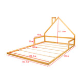 Pine Wood Floor Bed House Frame for Kids and Toddlers - Extra Image