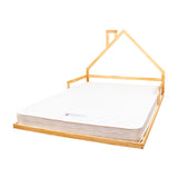 Pine Wood Floor Bed House Frame for Kids and Toddlers - Low Angle