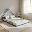 Pine Wood Floor Bed House Frame for Kids and Toddlers