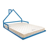 Pine Wood Floor Bed House Frame for Kids and Toddlers - Close-Up Angle