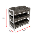 Kids Toy Box Storage Unit Drawers Childrens Bedroom Shelf Baby Nursery Furniture Grey
