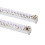 1.5m Double Curtain Tracks Aluminium Rail & Brackets For Both Curtain and Sheer with ceiling and wall accessories - 45-Degree Angle
