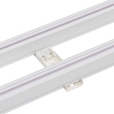 1.5m Double Curtain Tracks Aluminium Rail & Brackets For Both Curtain and Sheer with ceiling and wall accessories - Low Angle