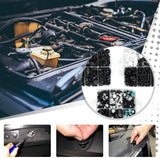 1000PCS Car Retainer Clips Auto Fasteners Push Trim Clips Pin Rivet Bumper Kit - Rear View