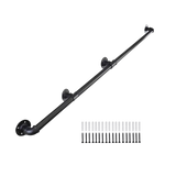 3m Handrail Stair Rail Grab Balustrade Staircase Banister + Installation Kit - Top-Down View