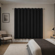 2X Blockout Curtains Blackout Window Curtain Draperies Pair Eyelet for Bedroom 132*160cm Black