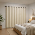 2X Blockout Curtains Blackout Window Curtain Draperies Pair Eyelet for Bedroom 132*160cm Cream
