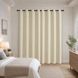 2X Blockout Curtains Blackout Window Curtain Draperies Pair Eyelet for Bedroom 132*244cm Cream