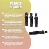 Tyre Deflators x4 Air Deflator Tire Valve Core Tool 10~30 PSI Portable 4WD