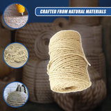 Sisal Rope Natural Jute Hemp Manila Twine Cord 5mm*100m - Close-Up Angle