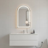 Arched LED Wall Mirror Bathroom Mirrors Makeup Anti-fog 600mm x 1000mm - Front View
