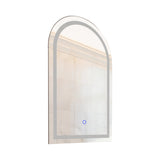 Arched LED Wall Mirror Bathroom Mirrors Makeup Anti-fog 600mm x 1000mm - Top-Down View