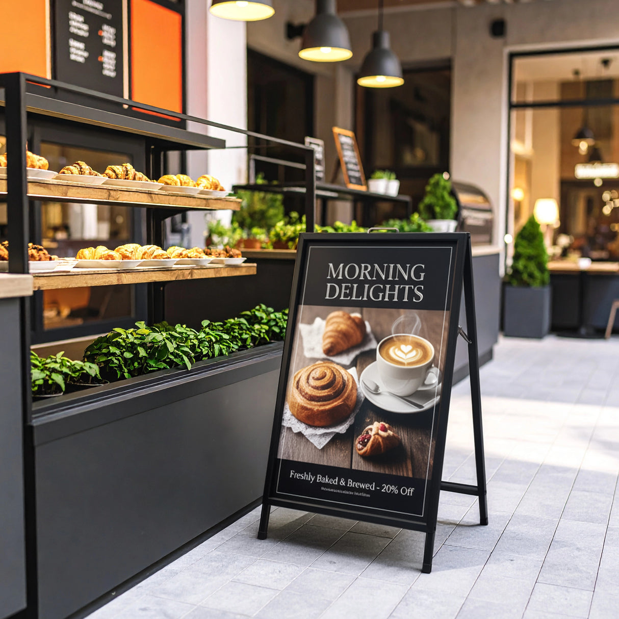 A-Frame Sign 60x90cm &ndash; Outdoor Sidewalk Steel Poster Board Display Stand