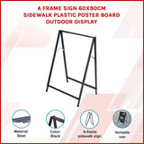 A-Frame Sign 60x90cm &ndash; Outdoor Sidewalk Steel Poster Board Display Stand