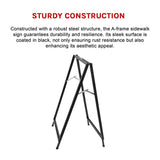 A-Frame Sign 60x90cm &ndash; Outdoor Sidewalk Steel Poster Board Display Stand - Low Angle