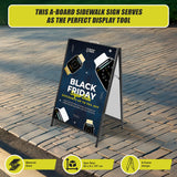 A-Frame Sign 60x90cm &ndash; Outdoor Sidewalk Steel Poster Board Display Stand - Extra Image