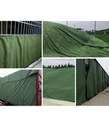2m x 3m Army Tarp Heavy Duty 400GSM Tarpaulin Canvas Cover Waterproof Sun Blocked - Side View