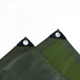 2m x 3m Army Tarp Heavy Duty 400GSM Tarpaulin Canvas Cover Waterproof Sun Blocked - Top-Down View