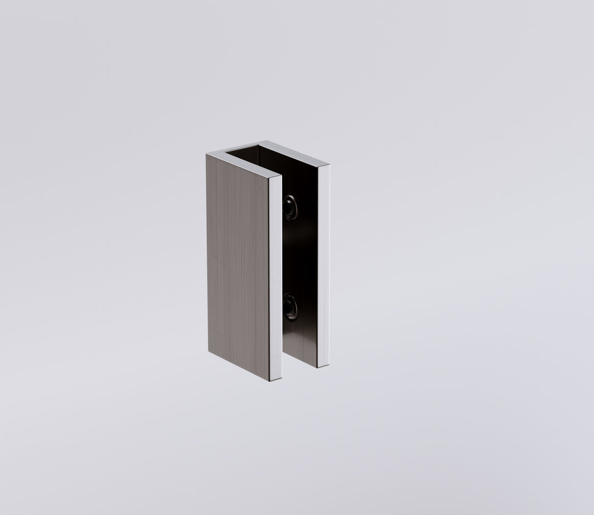 100cm Frameless Glass Bath Screen &ndash; Brass U-Brackets in Gunmetal for Stylish Bathroom Upgrade