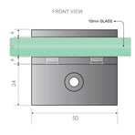120cm Frameless Glass Bath Screen &ndash; Brass F-Brackets in Gunmetal for Stylish Bathroom Upgrade
