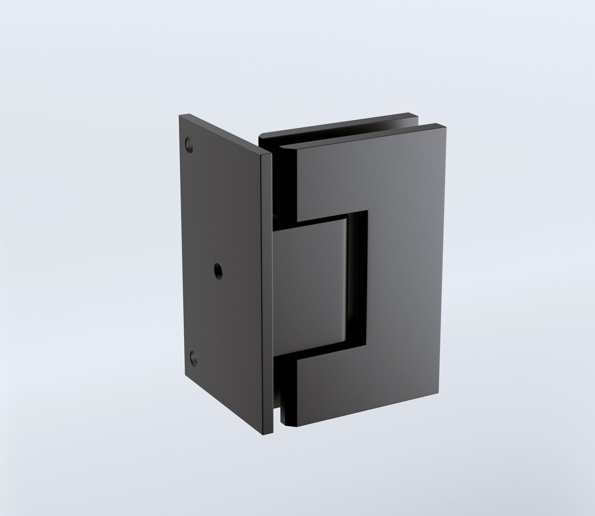 70cm Frameless Swing Bath Screen &ndash; Black Hardware with Stainless steel hinge for Modern Bathrooms