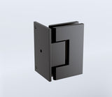 70cm Frameless Swing Bath Screen &ndash; Black Hardware with Stainless steel hinge for Modern Bathrooms - 45-Degree Angle